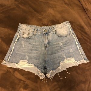 Jean high rise shorts